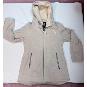 Free Country North Expedition Sherpa Lined Hooded Jacket Oatmeal Heather Medium